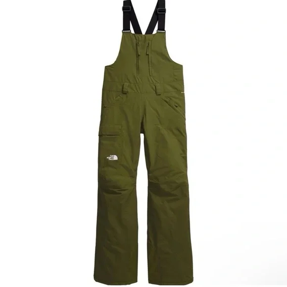 The North Face Women Sz XS Short freedom insulated Snow Ski bib Forest Olive New - Picture 7 of 16